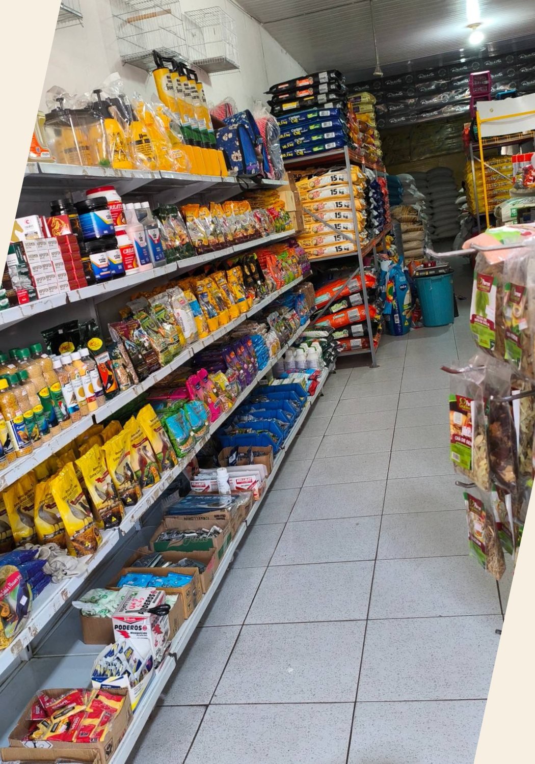 Corredor de aves e cavalo da Cunha Rações: misturas para pássaros, suplementos equinos e sacos de ração de 15 kg